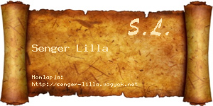 Senger Lilla névjegykártya